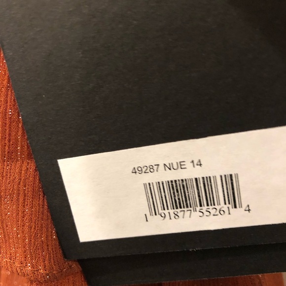 Mac Duggal size 14 Nutmeg Sparkly Ruffle Layered Gown - Picture 9 of 10